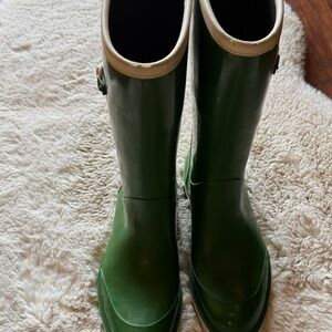Gucci Green Rubber Horsebit Detail Rain Boots, US Size 7